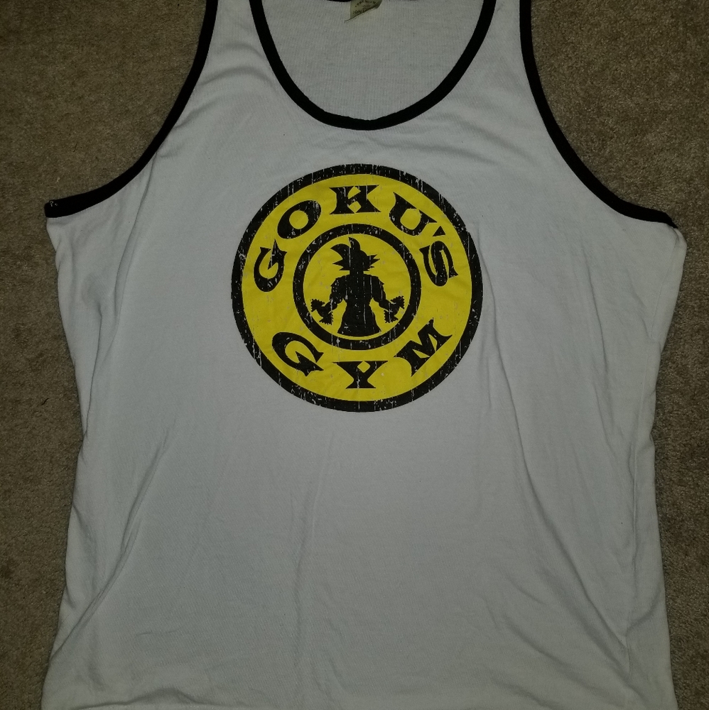 VINTAGE GOKUS GYM 3X TANK TOP dragon ball